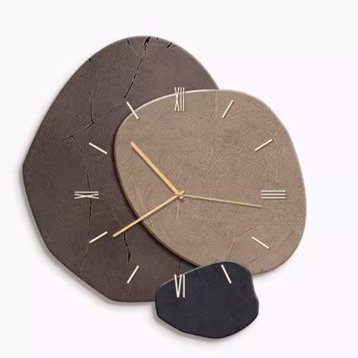 New Chinese Style Dining Room Dining Table Hanging Painting Punch-free Wall Clock