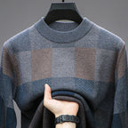 Men's Knitting Sweater Middle-aged Pullover Crew Neck Casual Bottoming Shirt