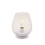 Retro Iron Art Table Lamp Battery Powered Night Light Hollowed Out Birdcage Desk Reading Lamp Bedroom Decor Bedside Table Lamp Home Decor