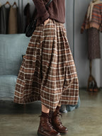 Casual Vacation Style Elastic Waist A- Line Dress