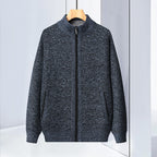 Stand Collar Sweater Coat For Men Fleece Jacket