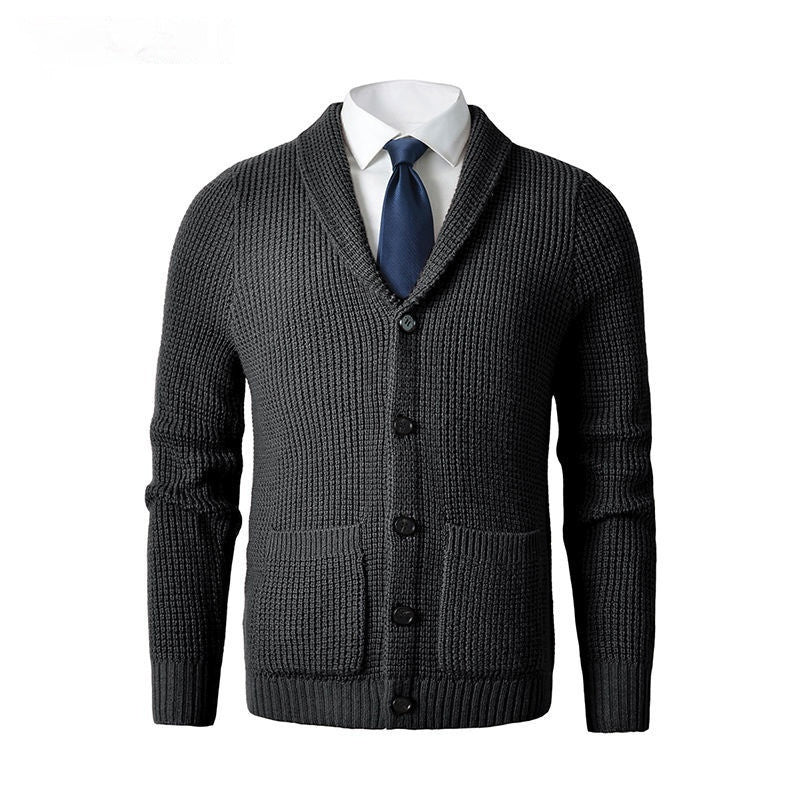 Business Casual Knitted Wool Cardigan For Men