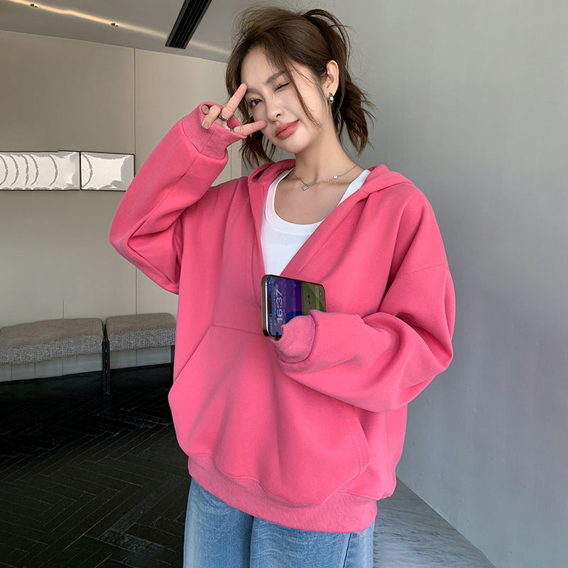 V-neck Hoodie Coat Women's Spring And Autumn