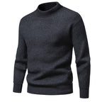 Men's Casual Knitted Solid Color Slim Fit Sweater
