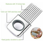 Onion Holder Slicer Vegetable Tools Tomato Cutter Stainless Steel Kitchen Gadget