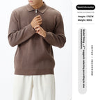 Light Luxury Men's Lapel Zipper Knitted