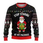 Printed Long Sleeve Round Neck Christmas Top