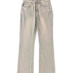 American Retro Black Casual Workwear Washed Pants