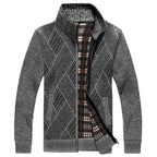 Fashion Men's Sweater Stand Collar Zipper Cardigan Outerwear