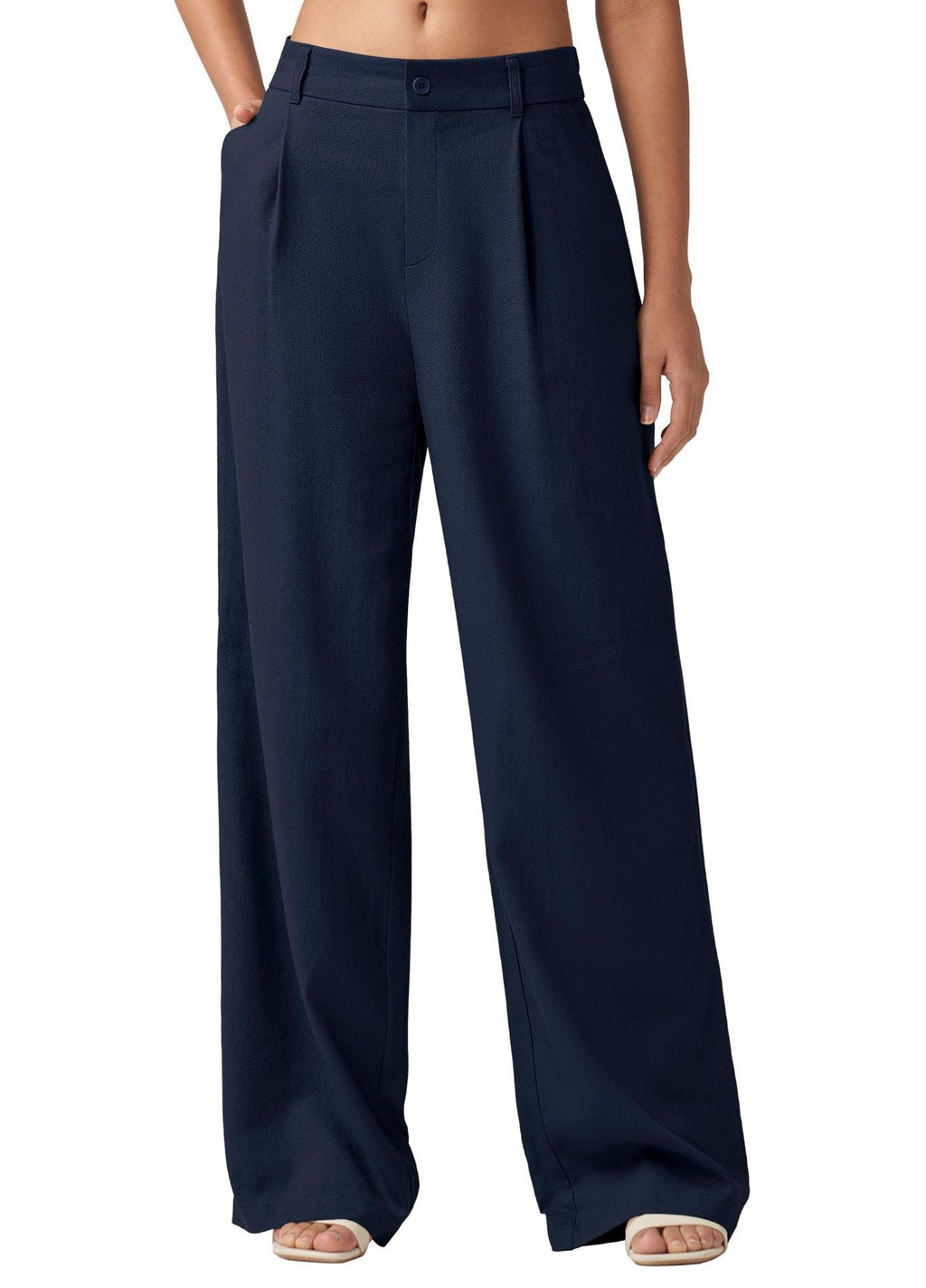 Loose Casual And Comfortable Pocket Straight-leg Pants