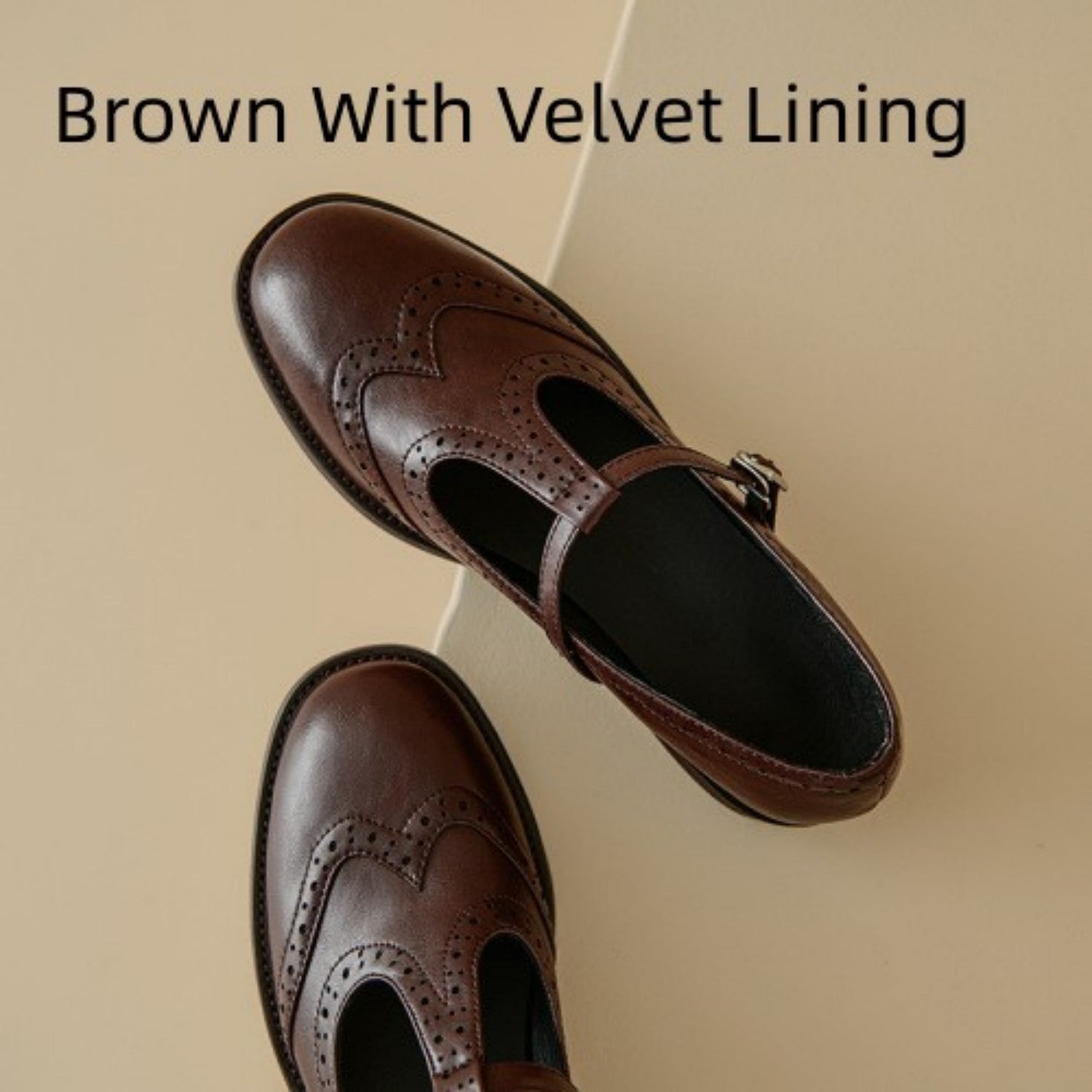 Retro Round Head T Shape Mary Jane Shoes Women