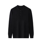 Men's Sweater Polo Collar Solid Color Fashion Ordinary