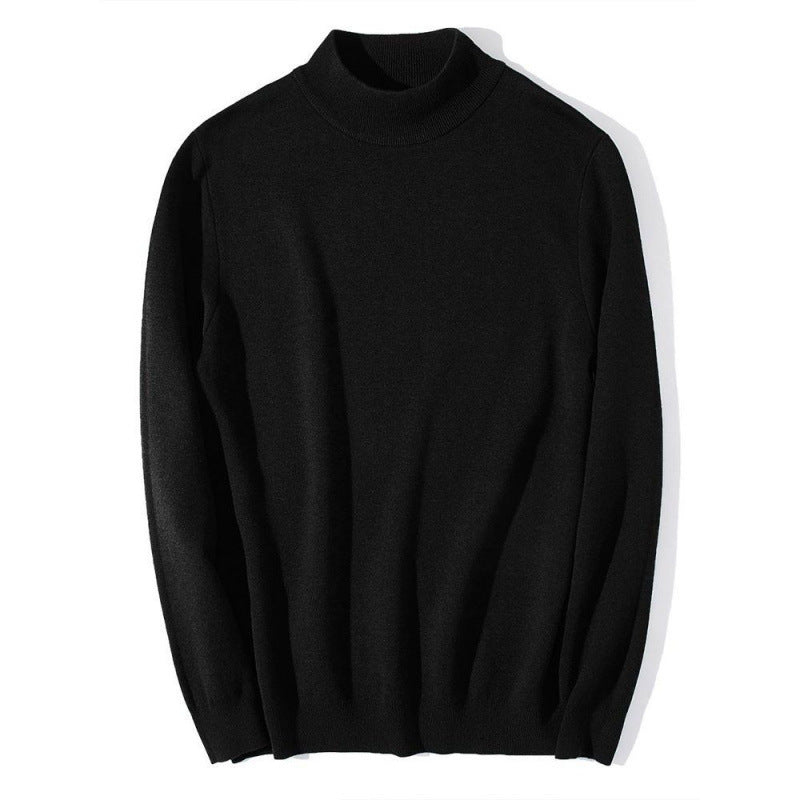 Autumn And Winter Mock Neck Sweater Men's Undershirt