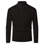 Men's Fashion Half Zipper Polo Sweater Casual Long Sleeve