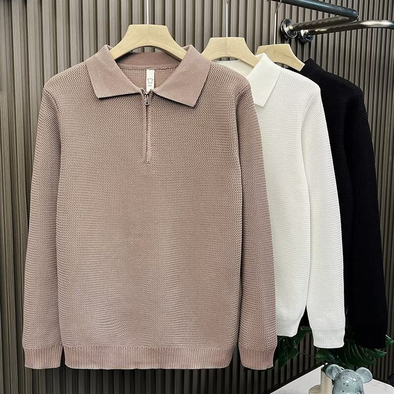 Trendy Brand Pu Shuai Men's Autumn And Winter High-grade Half Zipper Sweater