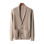 Pure Wool Men's Business Casual Middle-aged Loose Button Coat