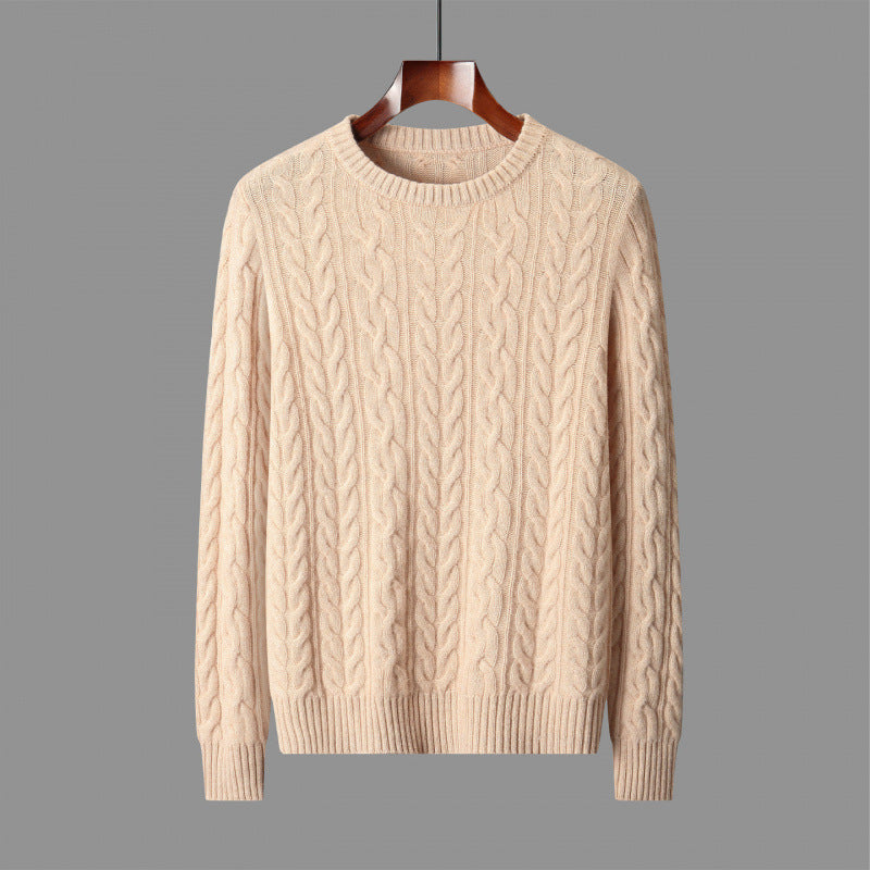 New Men's Round Neck Loose Sweater