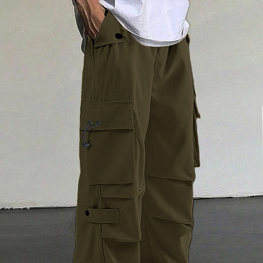 Men's Loose Wide Leg Straight Leg Quick-Dry Casual Trousers