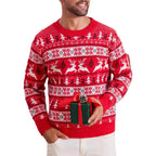 Christmas Sweater Men's Round Neck Loose Jacquard Knitwear