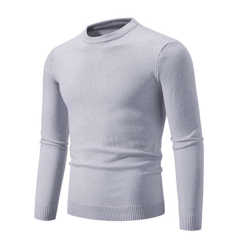 Autumn Thin Sweater Men's Round Neck Long Sleeve
