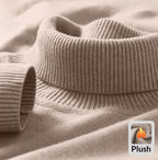 Knitted Sweater Men Soft Skin-friendly Casual Warm High-neck Sweater