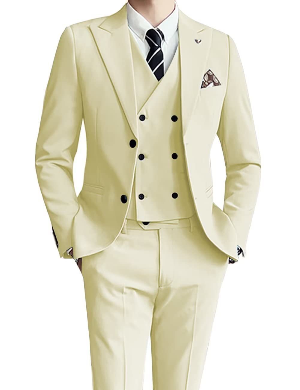 Men's Suit Set Three-Piece Suit Formal Wear
