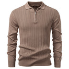 Men's Business Casual Sweater Long Sleeve Half Zipper Sweater