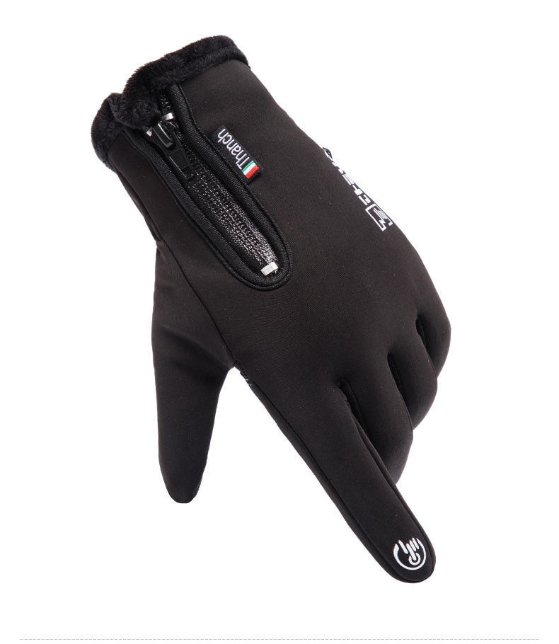 Warm sports plus velvet mountaineering ski gloves