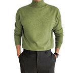 Men's Business Pullover Mock Neck Sweater