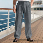 Loose Breathable And Simple Vertical Straight Men's Casual Pants