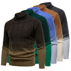 Gradient Color Half Turtleneck Handsome Men's Sweater