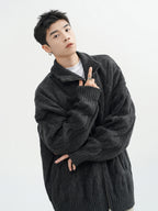 Retro Twist Cardigan Sweater For Men