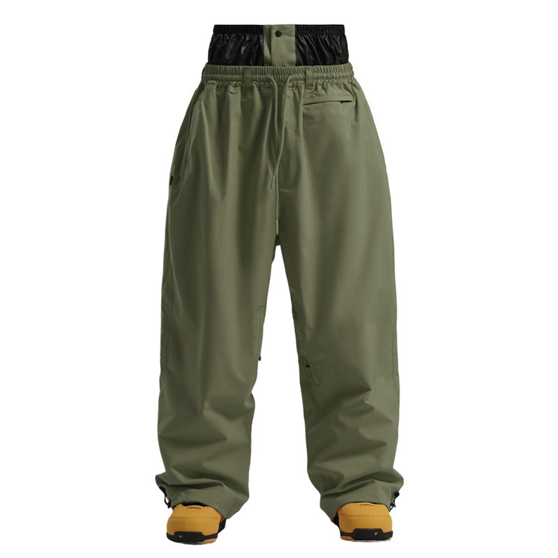 New Loose Single-board Windproof Waterproof Breathable Wide-leg Work Pants