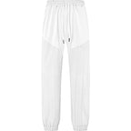 Simple Loose Thin Linen-style Sporty Drawstring Patchwork Men's Sweatpants