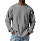 Loose And Simple Sports Jacquard Round Neck Long Sleeve Sweater