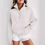 Hoodie Casual Stand Collar Long Sleeve Loose Top