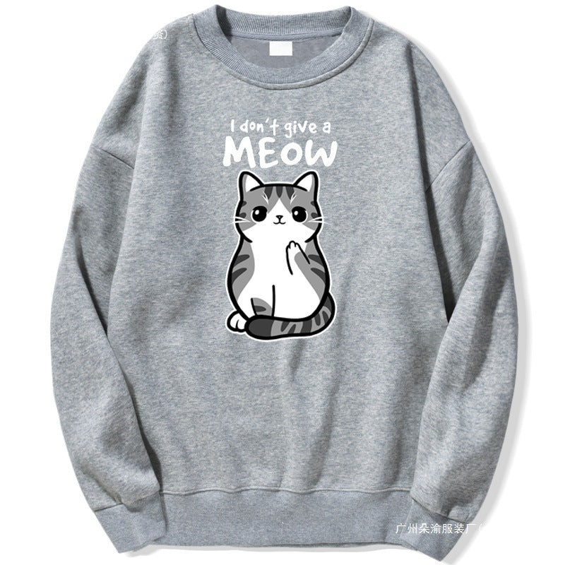 Cartoon Kitten Pattern Sweater European Size