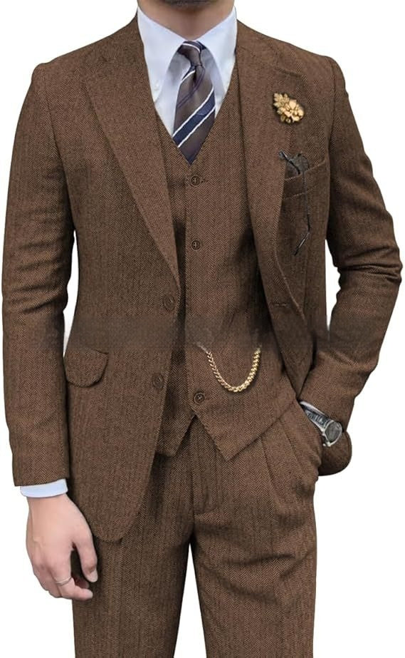 Men's Casual Fashion Three-piece Set