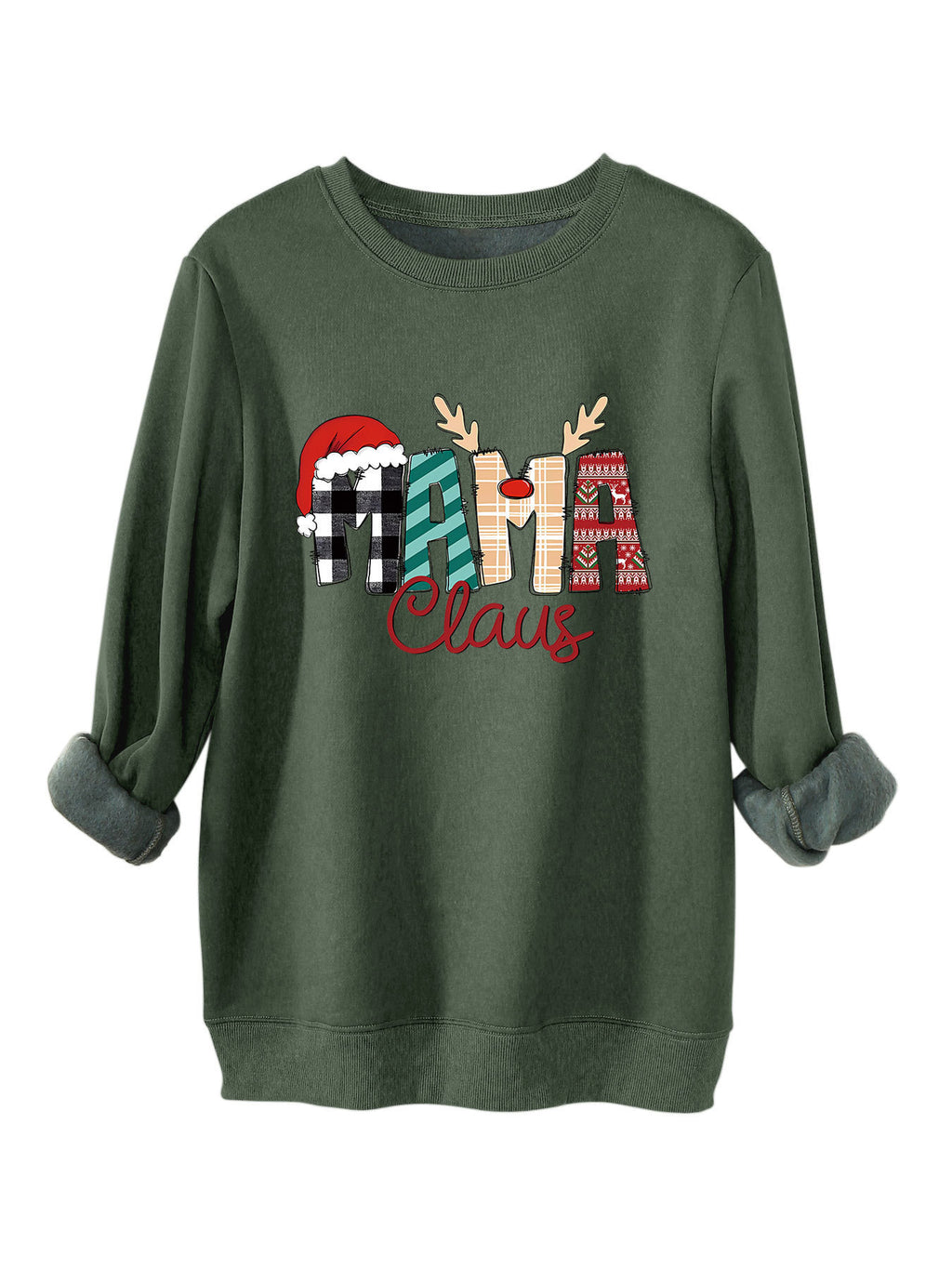 Women's Plus Size Loose All-matching Fleece-lined Sweater