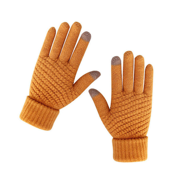 Split-Finger Cycling Warm Knitted Gloves