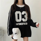 Round Neck Design Stitching Pullover And Fleece Sweater