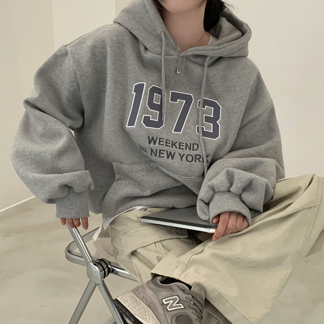 New Student Loose And Idle Letters Hooded Fleece Lined Sweater