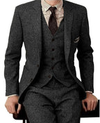 Men's Suit Three-piece Suit Fashion Woolen Suit