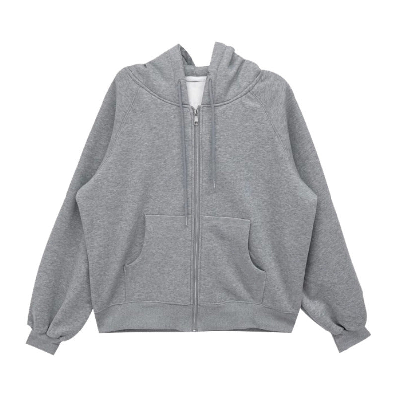 Women's Hooded Cardigan Loose-fitting Casual Pullover Coat