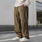 Fashionable European-style American-style Draping Straight Corduroy Trousers