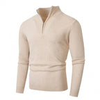 Fleece-lined Men's Plus Size Zipper Sweater