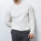 Jacquard Woven Round Neck Sweater Men's Pullover Sweater