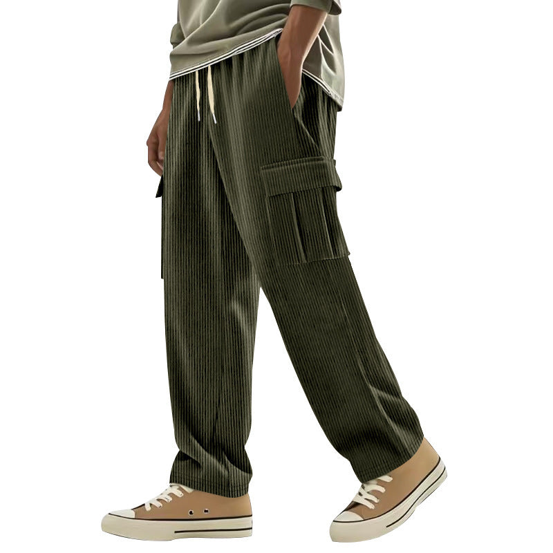 Multi-pocket Loose Wide Leg Casual Trousers