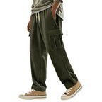 Multi-pocket Loose Wide Leg Casual Trousers