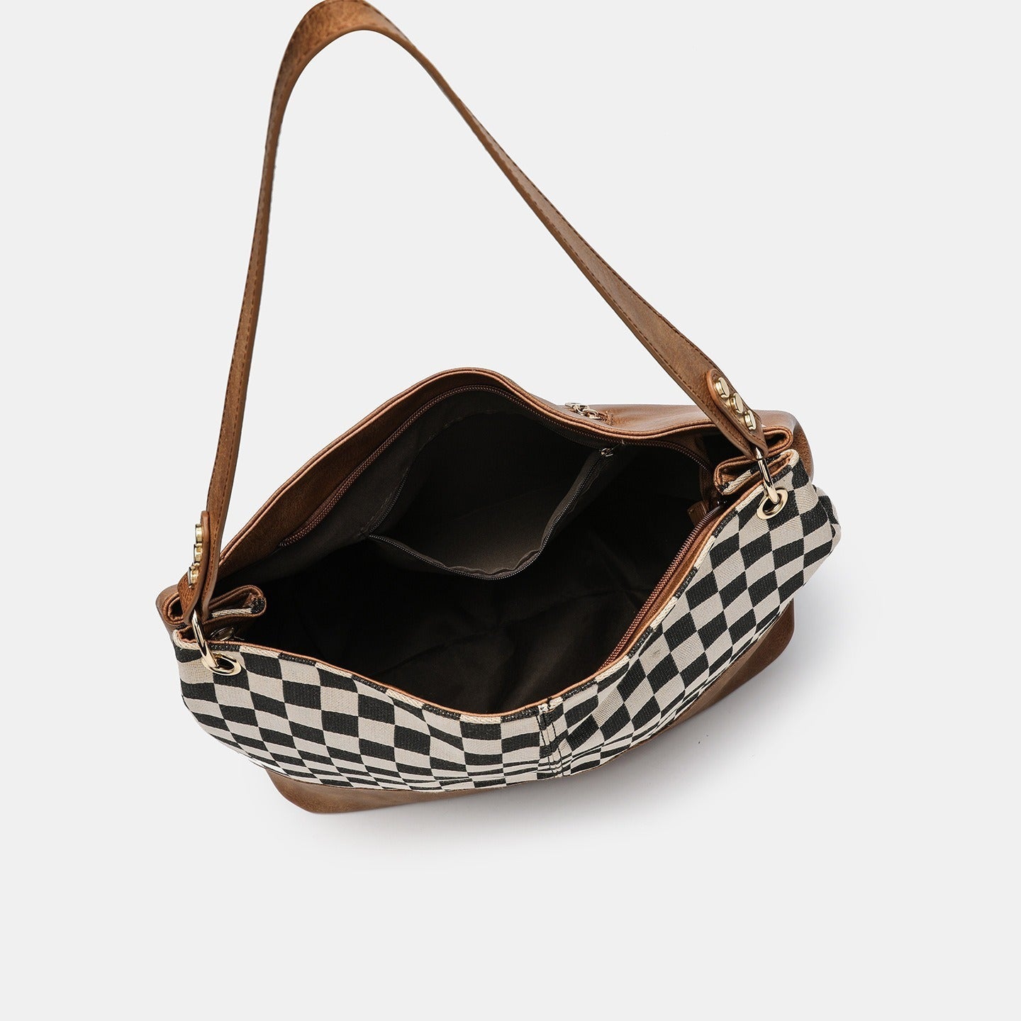 One-shoulder Canvas PU Stitching Special-interest Design Crossbody Bag